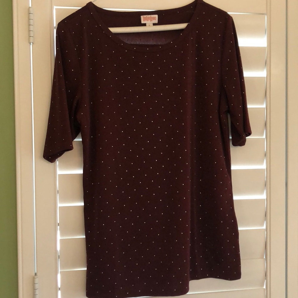 LuLaRoe polka dot shirt